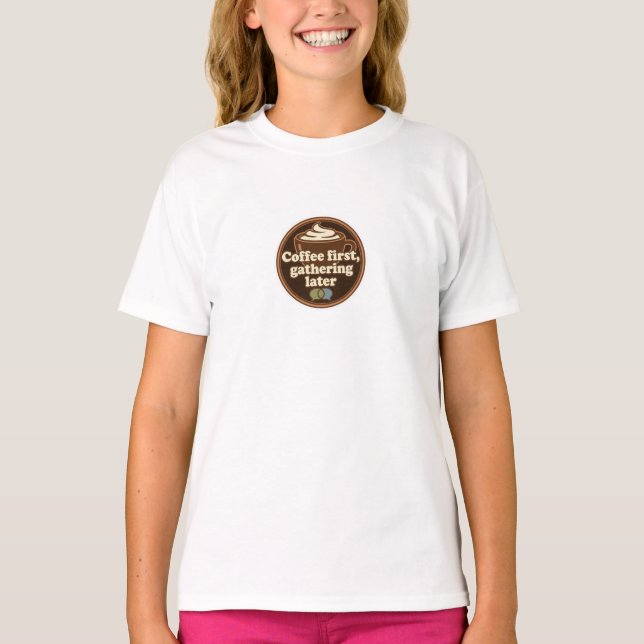 T-shirt Coffee Lover Daily Ritual Sticker (Devant)