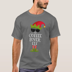 T-shirt Coffee Lover Elf Matching Family Group Christm