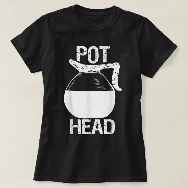 T-shirt Coffee Lover Pot Head  (Design devant)