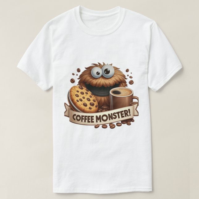 T-shirt Coffee Monster  (Design devant)