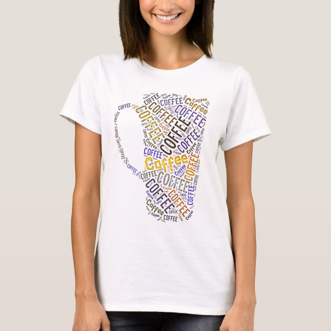 T-shirt Coffee Mug Word Art (Devant)