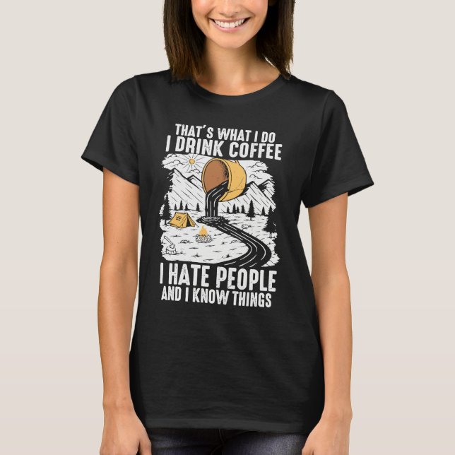 T-shirt Coffee  People Graphic Cool Sayings Plus Size (Devant)