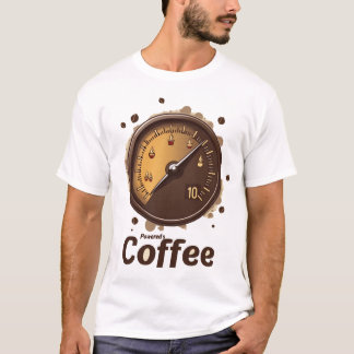 T-shirt Coffee Powered | Vintage Fuel Gauge Caffeine Energ