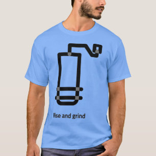 T-shirt Coffee Rise et Grind gris noir