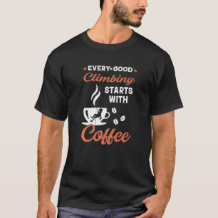T-shirt Coffee Rock Escalade Mountain Climber