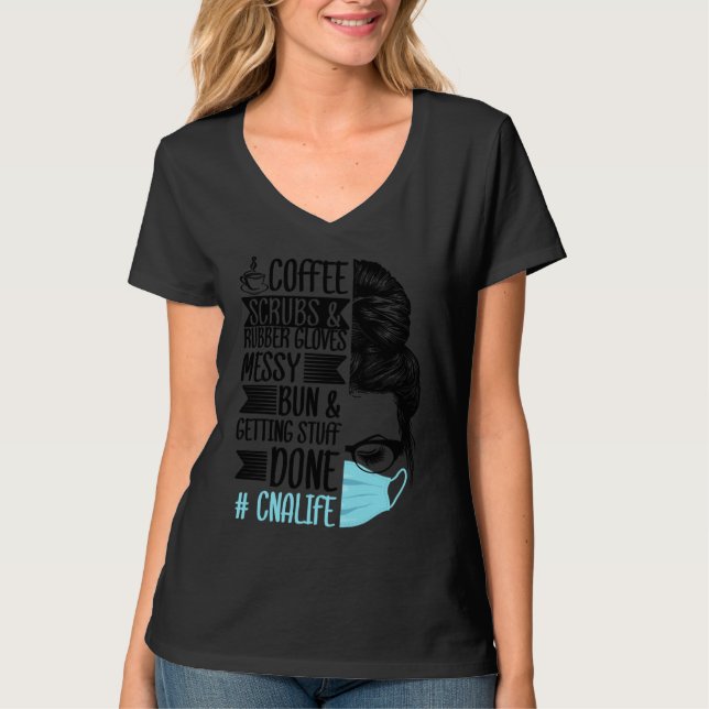 T-shirt Coffee Scrubs and Rubber Gloves drinker Barista Es (Devant)