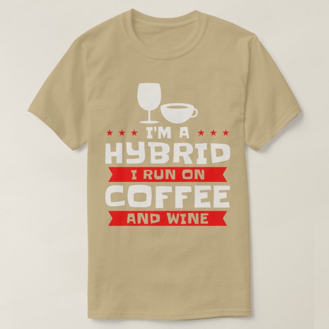 T-shirt Coffee Wine Hybrid Alcohol Coffee Addict (Design devant)
