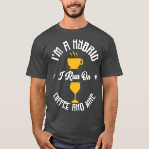 T-shirt Coffee Wine Hybride Alcool Addict Café