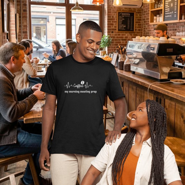 T-shirt Coffee Work Citer ma réunion matinale préparer (Créateur téléchargé)