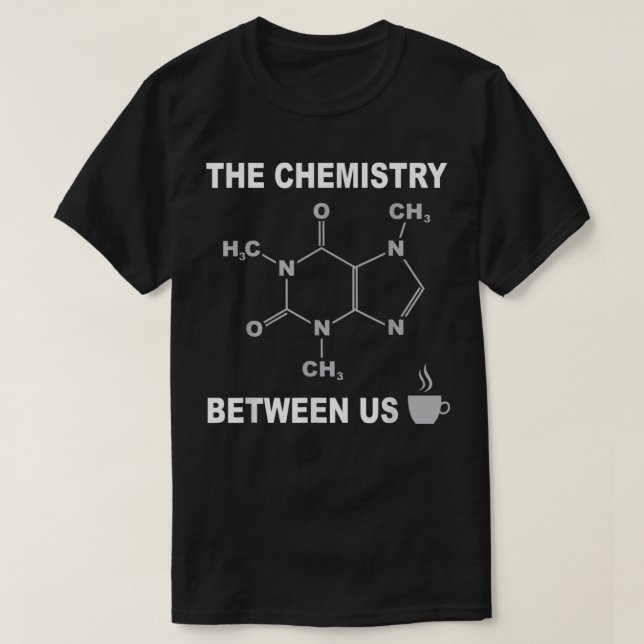 T-shirt CoffeeCaffeine Chemise Molécule Avec Drôle Dit (Design devant)