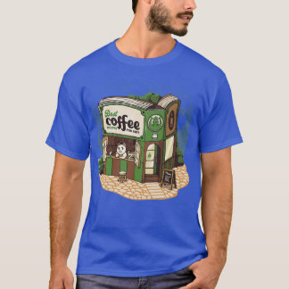 T-shirt Coffeeshop Cats Librairie par Tobe Fonseca