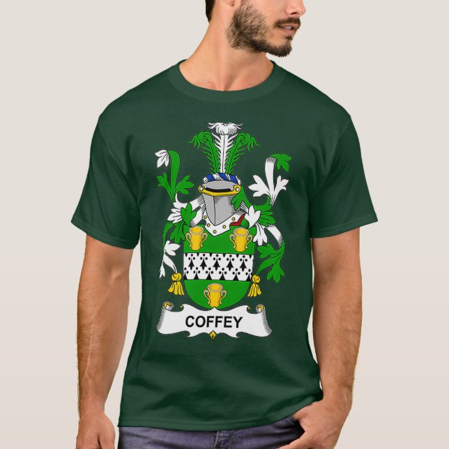 T-shirt Coffey Coat of Arms  Family Crest (Devant)