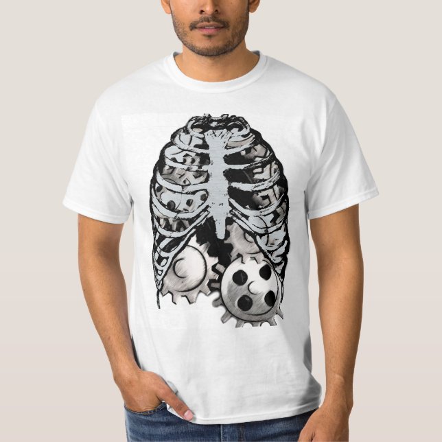 T-shirt Coffre punk de Steampunk avec des vitesses (Devant)