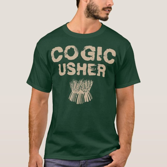 T-shirt COGIC Dénomination Church Usher Christian Faith (Devant)