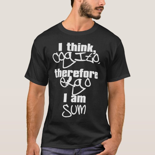 T-shirt cogito, donc somme (Devant)