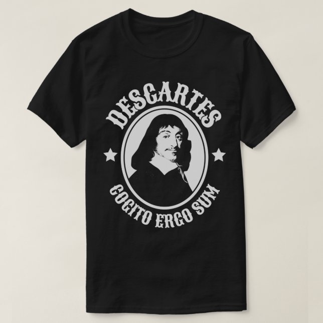 T-shirt Cogito Ergo Sum Philosopher René Descartes (Design devant)