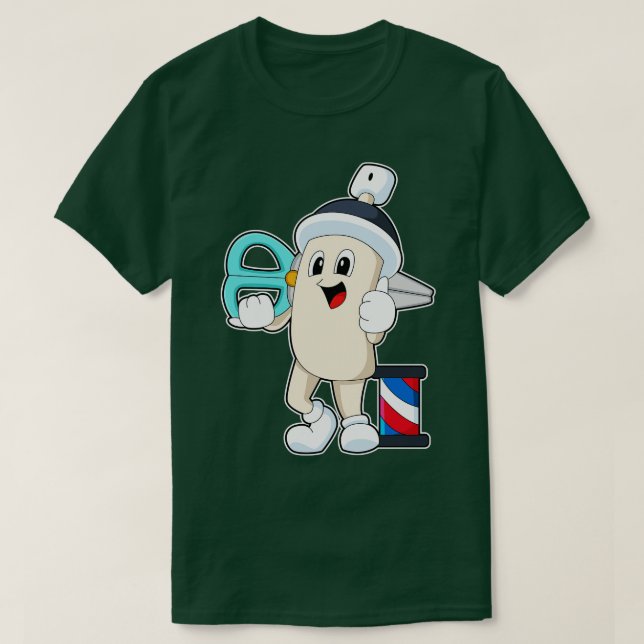 T-shirt Coiffeur Avec Ciseaux (Design devant)