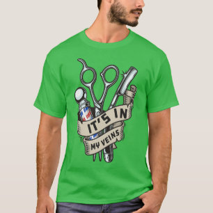 T-shirt Coiffeur Barber Son dans mes veines