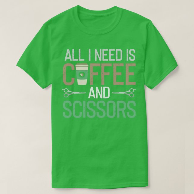 T-shirt Coiffeur Barbier Coupe de cheveux Ciseaux de cheve (Design devant)