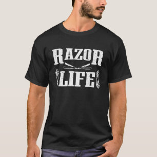 T-shirt Coiffeur Beard Styliste Razor Life Barbershop Ba