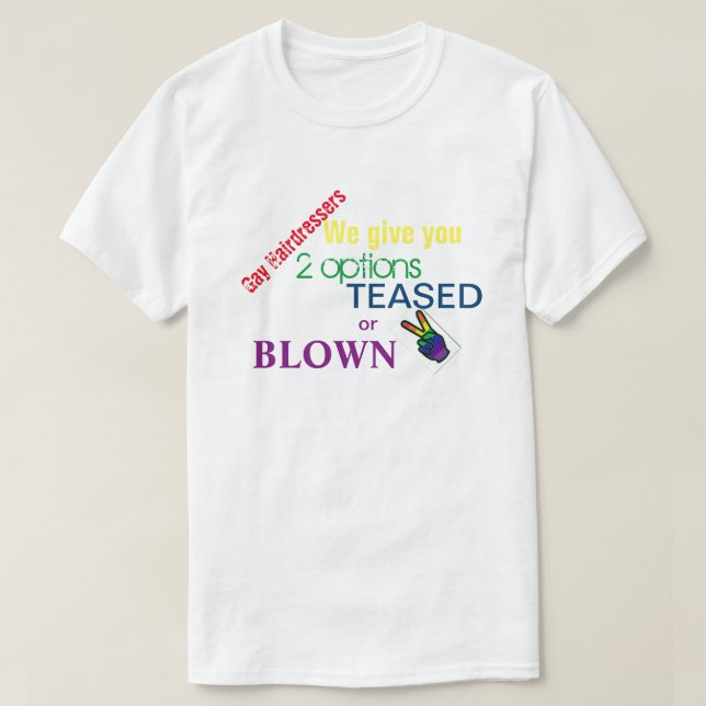 T-shirt Coiffeur de gay pride (Design devant)