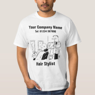 T-shirt Coiffeur Dessin Animé à Personnaliser