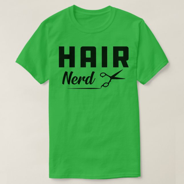 T-shirt Coiffeur Dresseur cheveux Nerd (Design devant)