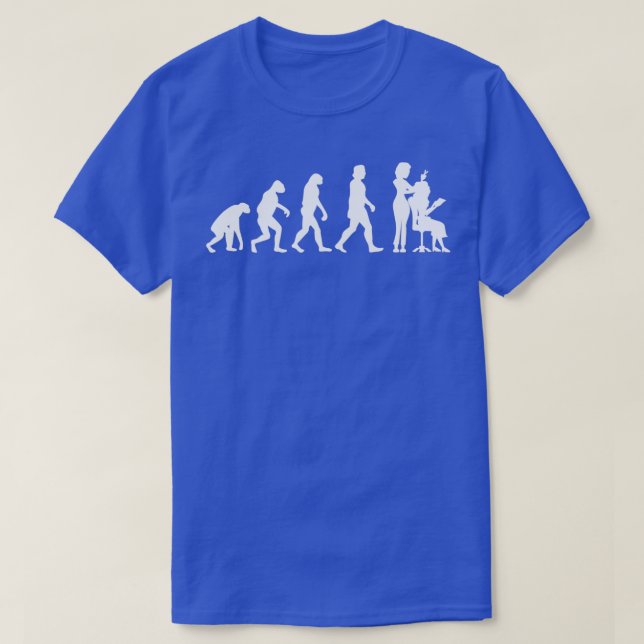 T-shirt Coiffeur Evolution coiffeuse coiffeuse (Design devant)
