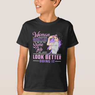 T-shirt Coiffeur Hair Styliste Barber Femme Job Cadeau