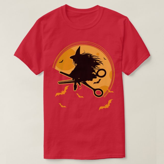 T-shirt Coiffeur Halloween Witch (Design devant)