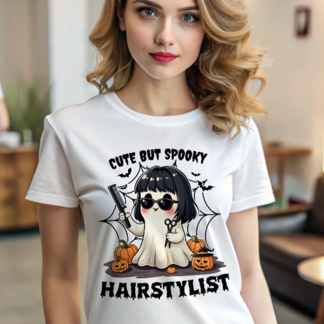 T-shirt Coiffeur, mais Éffrayant Halloween Barber Ghost (Créateur téléchargé)
