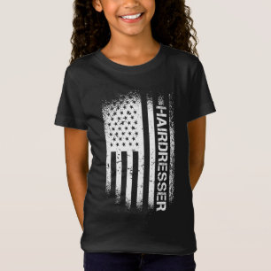 T-Shirt Coiffeur patriotique avec drapeau américain