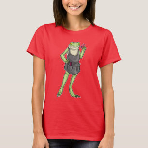 T-shirt Coiffeuse de grenouille Sèche-cheveux
