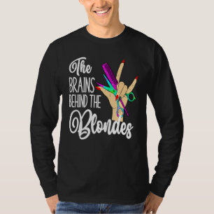 T-shirt Coiffeuse femme coiffeuse femmes roche main elle