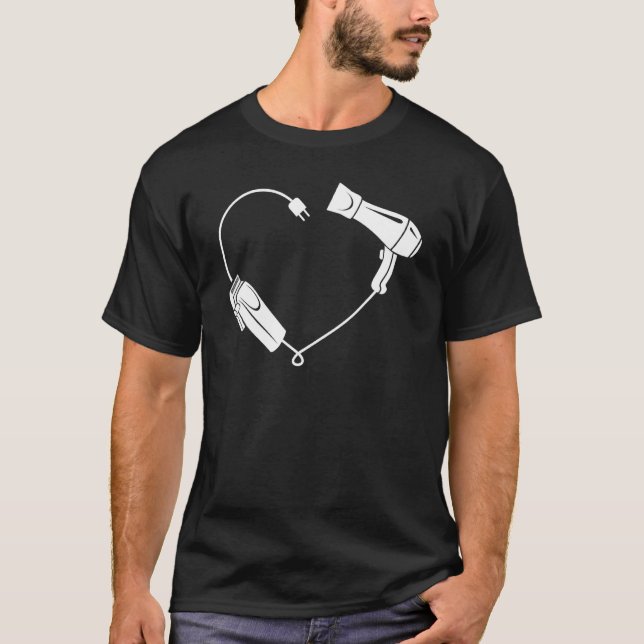 T-shirt Coiffeuse Fournitures en coiffeur Coiffeuse Ciseau (Devant)