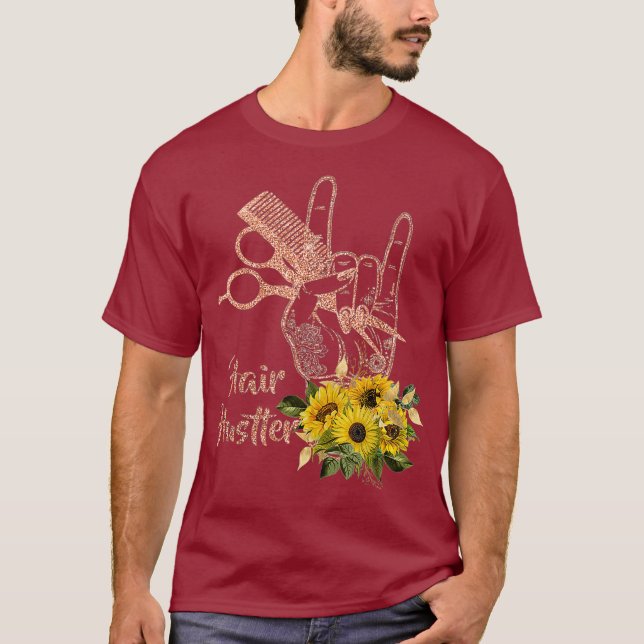 T-shirt Coiffeuse Hustler Sunflower Coiffeuse (Devant)