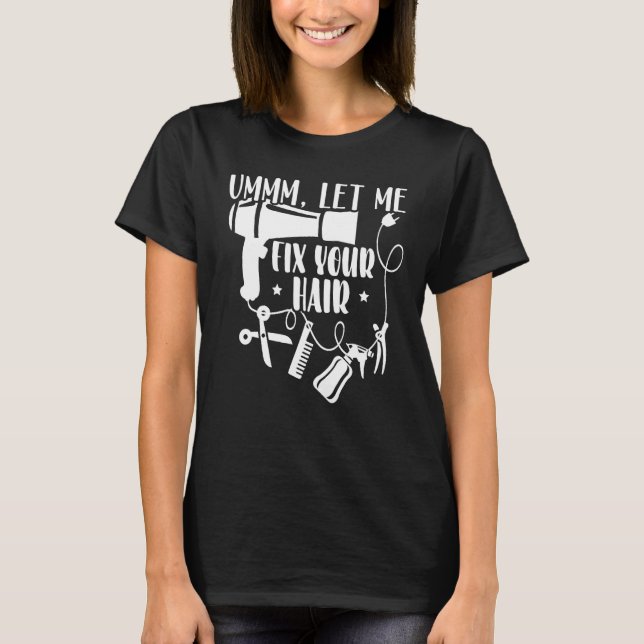 T-shirt Coiffeuse Stylo Coiffeuse Coiffeuse Barbier Barbie (Devant)