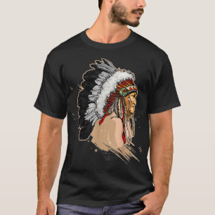 T-shirt Coiffure amérindienne