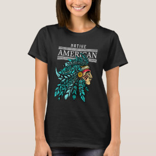 T-shirt Coiffure autochtone - Coloré Amérindien Il