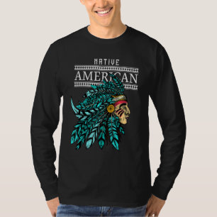 T-shirt Coiffure autochtone - Coloré Amérindien Il