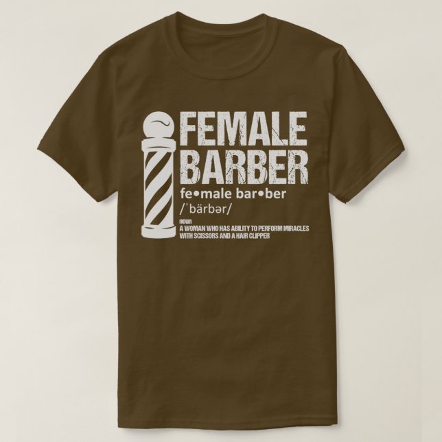 T-shirt Coiffure Femme Barbier coiffeuse coiffeuse (Design devant)