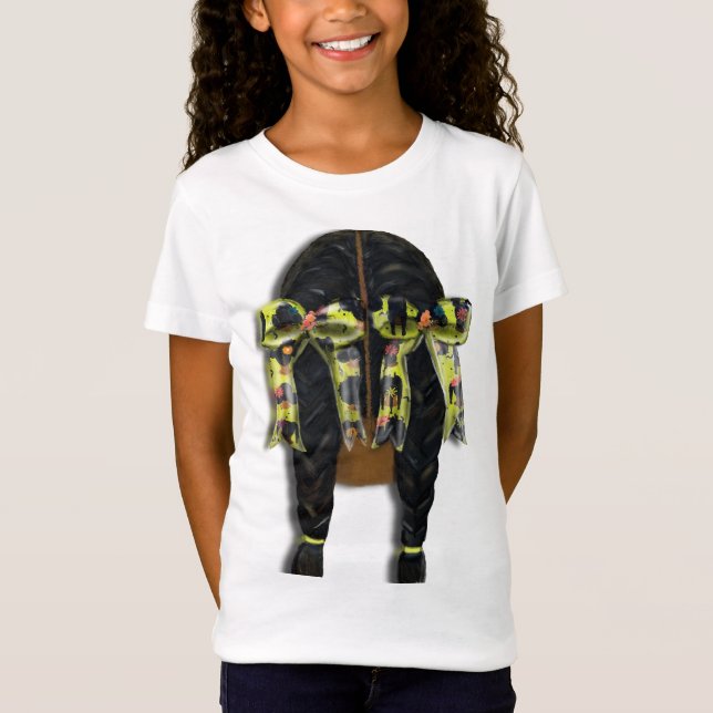 T-Shirt Coiffure Nattes tressées avec rubans (Devant)