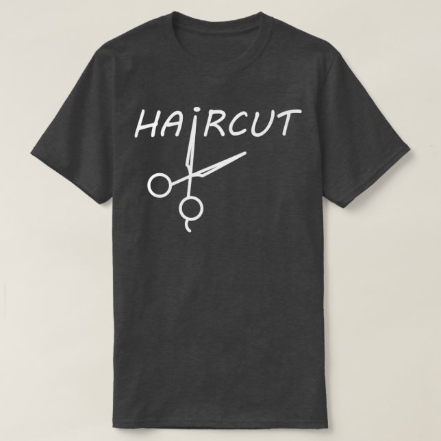 T-shirt Coiffure noire drôle Barber s (Design devant)