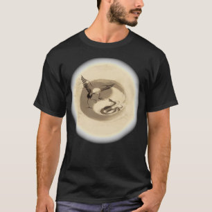 T-shirt Coin serpent contre grue yin yang