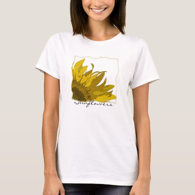 T-shirt Coin tournesol jaune  (Devant)