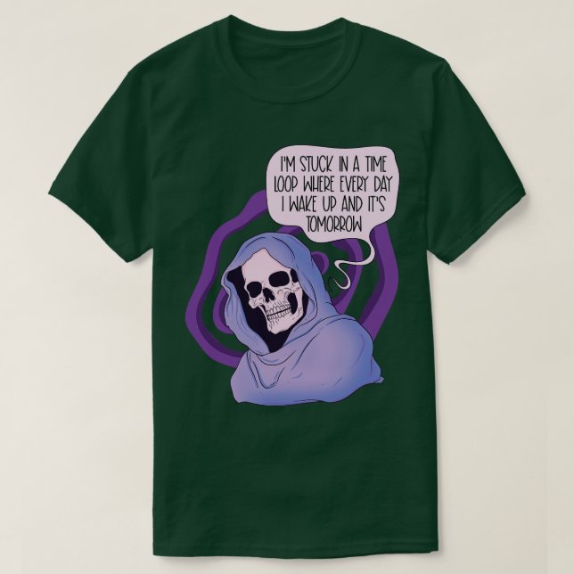 T-shirt Coincé dans une boucle de temps (Design devant)