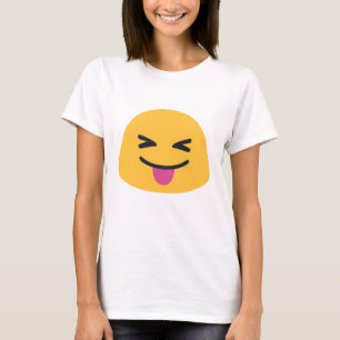 T-shirt Coincé la langue yeux fermés Emoji