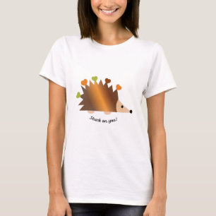 T-shirt Coincé sur vous Hérisson et Coeurs