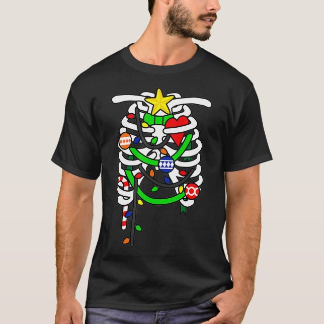 T-shirt Coins de Noël Radiologie Interventionnelle Infirmi (Devant)