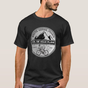 T-shirt Col de Joux Plane Français Alpes visite à vélo